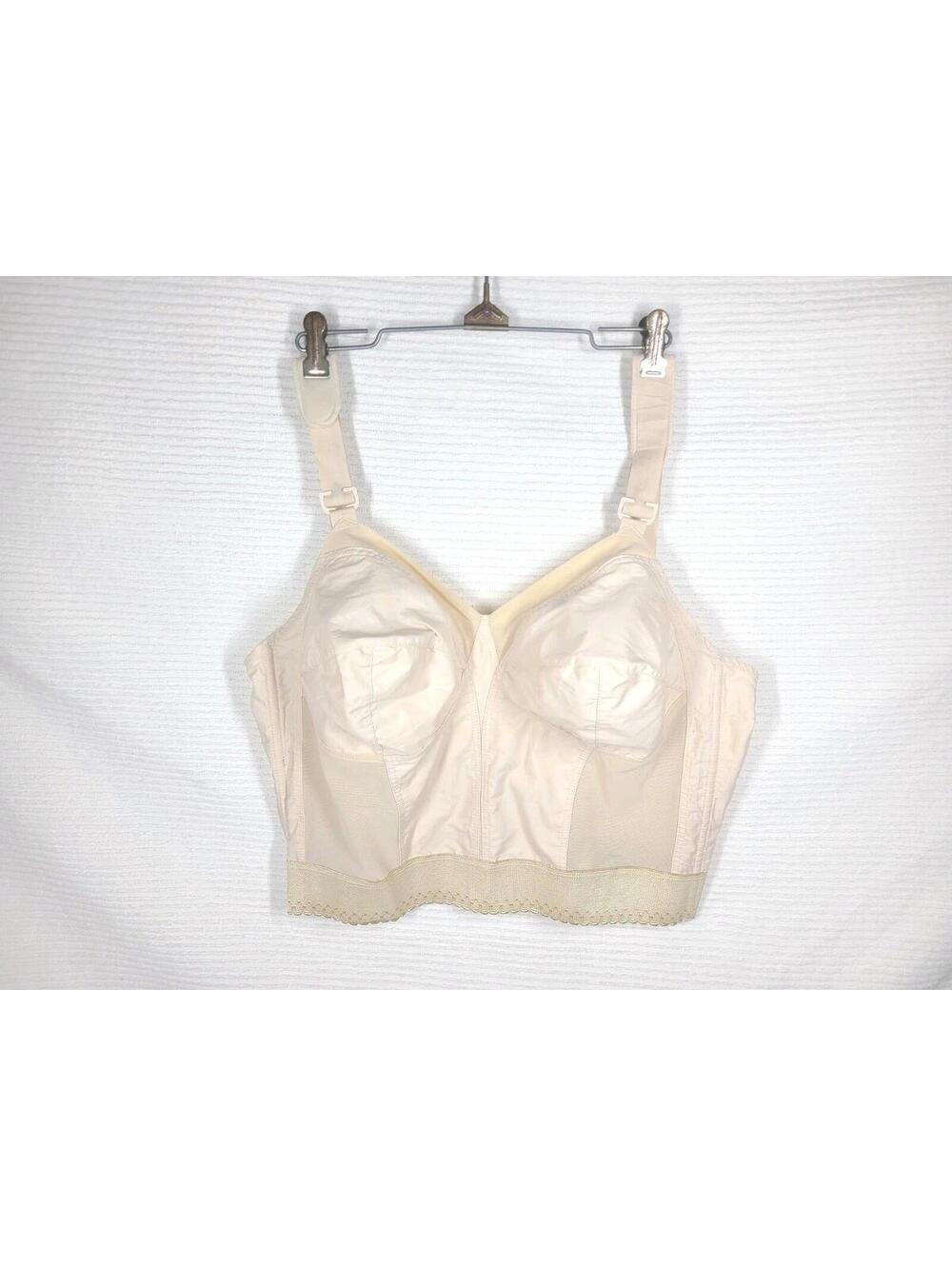 Vintage Longline Bra Plus Size 44C Exquisite Forms 1990s Shapewear Lingerie